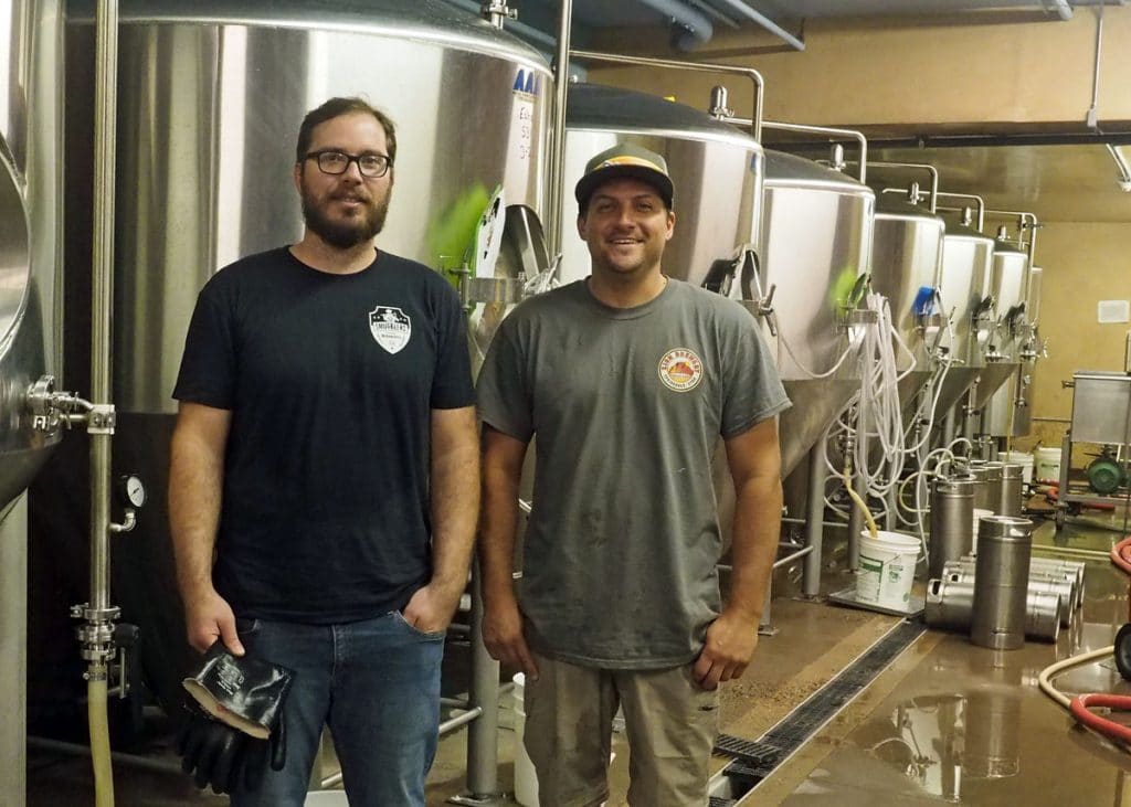 Head brewer, Jeremy Baxter and Account Manager, Frank Giammalva