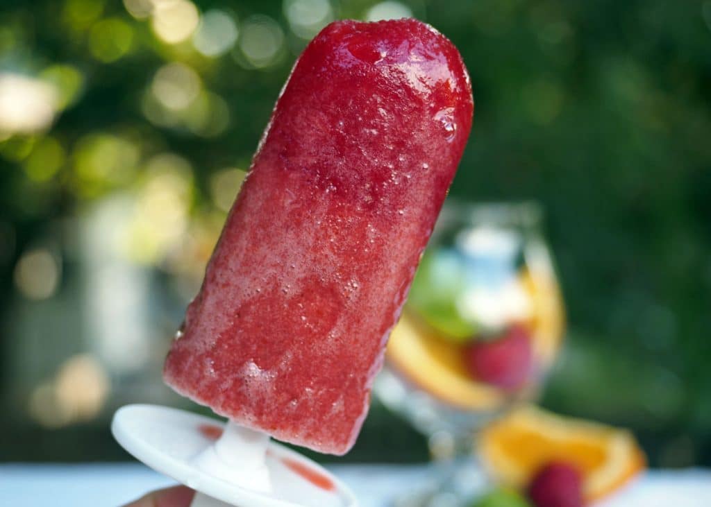 Strawberry IPA Popsicle -  Copyright Crafty Beer Girls