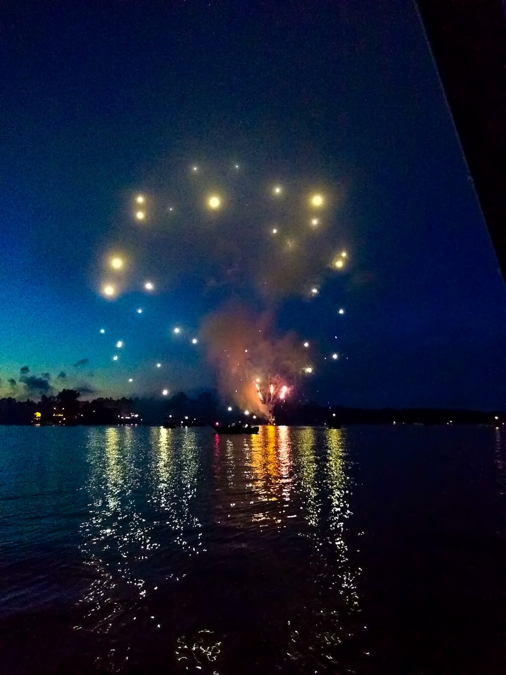 4th of July fireworks on Lake Nebagamon
