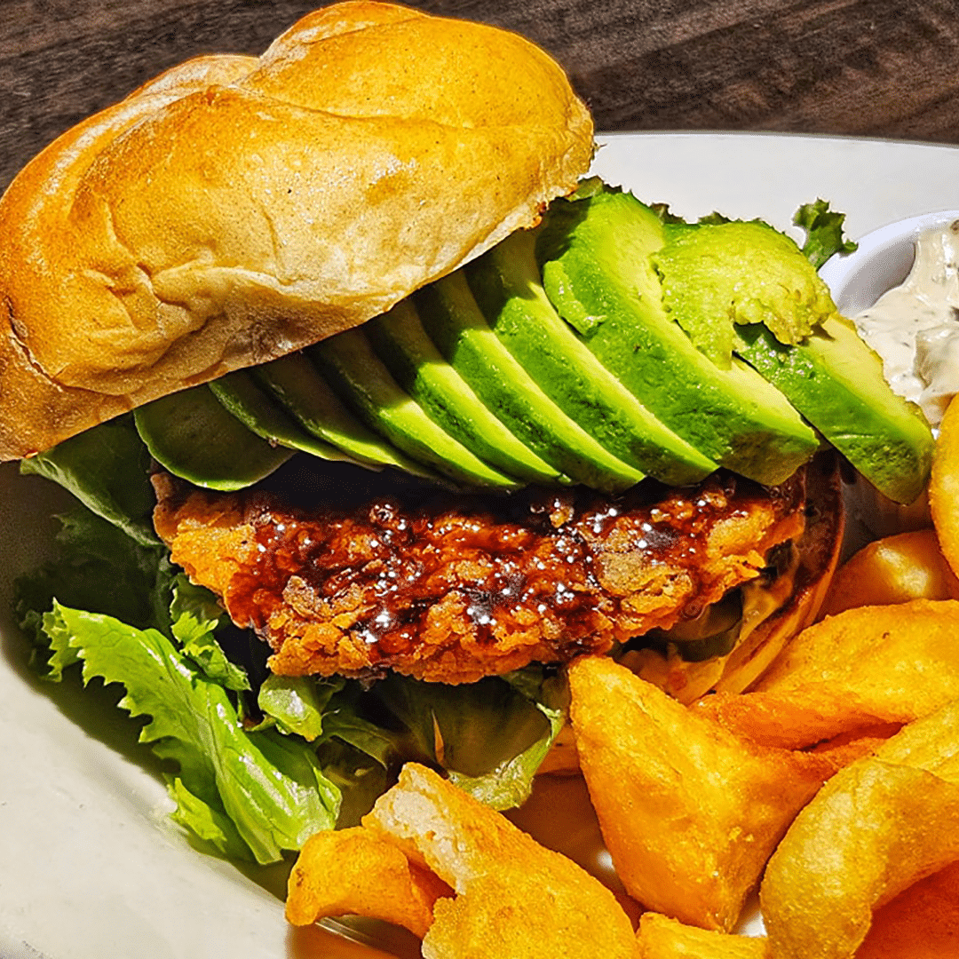 Vegan Hot Honey Chicken Sandwich